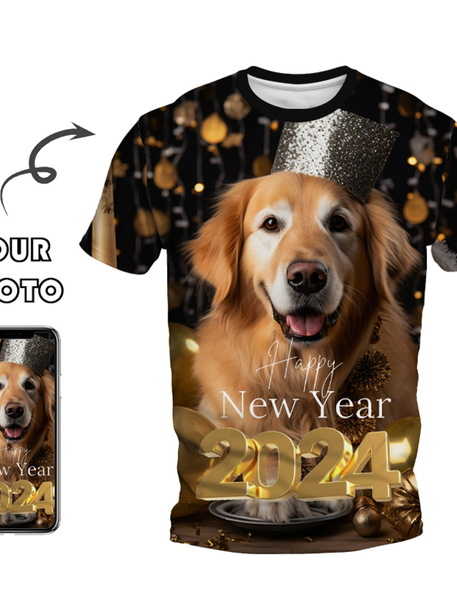  Personalized New Year Gifts T Shirt Unisex Custom T Shirt for Family Design Your Own Custom Shirts Personalized Unisex All Over Print Tee Custom Gifts New year custom