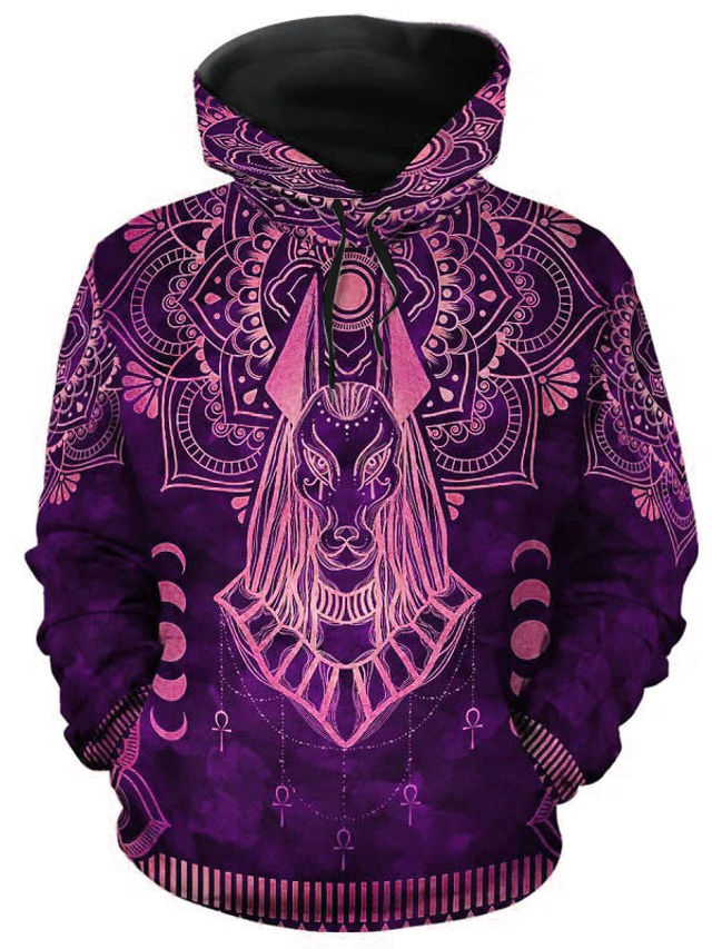  Graphic Animal Men's Comfort Color Sweatshirts Daily 3D Print Hoodie Sports Outdoor Holiday Vacation