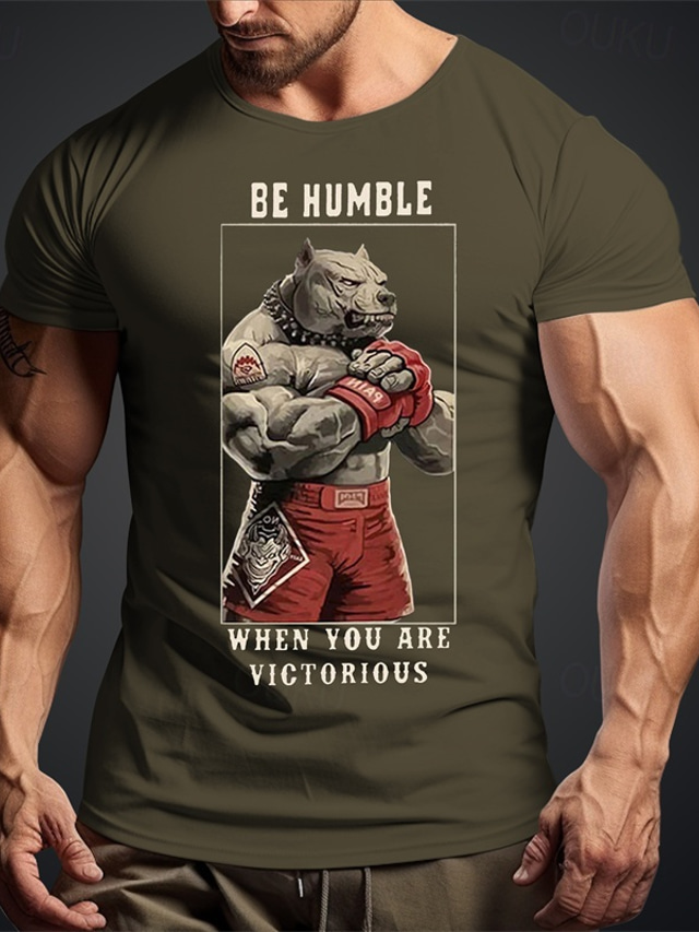  Men's Dog Funny T Shirt Tee Top 100% Cotton Short Sleeve Graphic Shirt Black Burgundy Army Green Comfortable Tee Sports Outdoor Holiday Fashion Designer Clothing