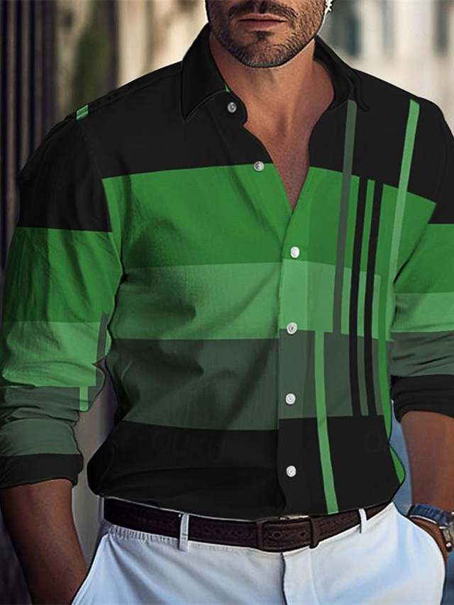  Ανδρικά Πουκάμισο Πουκάμισο με κουμπιά Casual πουκάμισο Καλοκαιρινό πουκάμισο Πουκάμισο παραλίας Θαλασσί Βυσσινί Καφέ Πράσινο του τριφυλλιού Γκρίζο Μακρυμάνικο Καρό Συνδυασμός Χρωμάτων Πέτο