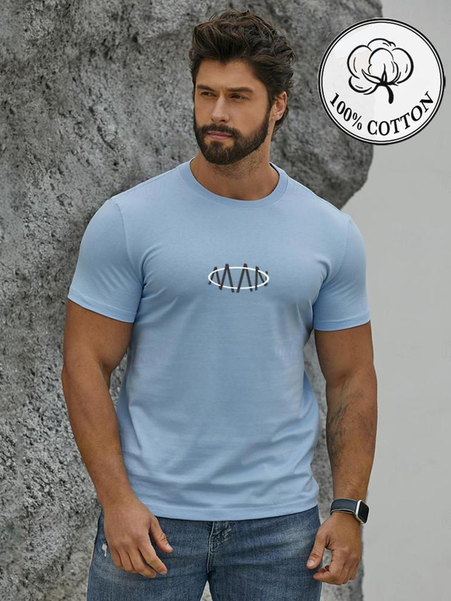  gráfico masculino 100% camisa de algodão círculo branco azul marinho azul camiseta camiseta top moda camisa clássica manga curta confortável camiseta rua férias verão roupas de grife