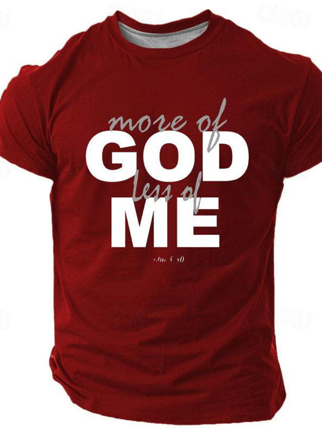  God Me Daily Designer Retro Vintage Men's 3D Print T shirt Tee Sports Outdoor Holiday Going out T shirt Black Red Navy Blue Short Sleeve Crew Neck Shirt Spring & Summer Clothing Apparel S M L