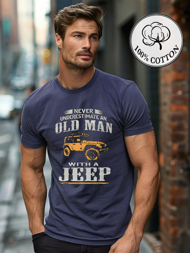  Herren-T-Shirt mit Grafik, modisches Outdoor-T-Shirt, lässiges T-Shirt, Oberteil, Street-Style, lässiges Alltags-T-Shirt, weiß/blau, kurzärmliges Rundhals-Shirt, Frühlings- und Sommerkleidung