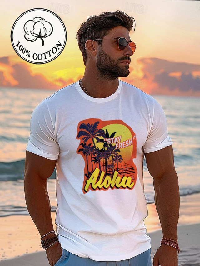  camiseta gráfica masculina branca bege camiseta top 100% algodão camisa clássica da moda manga curta camiseta confortável rua férias verão roupas de grife