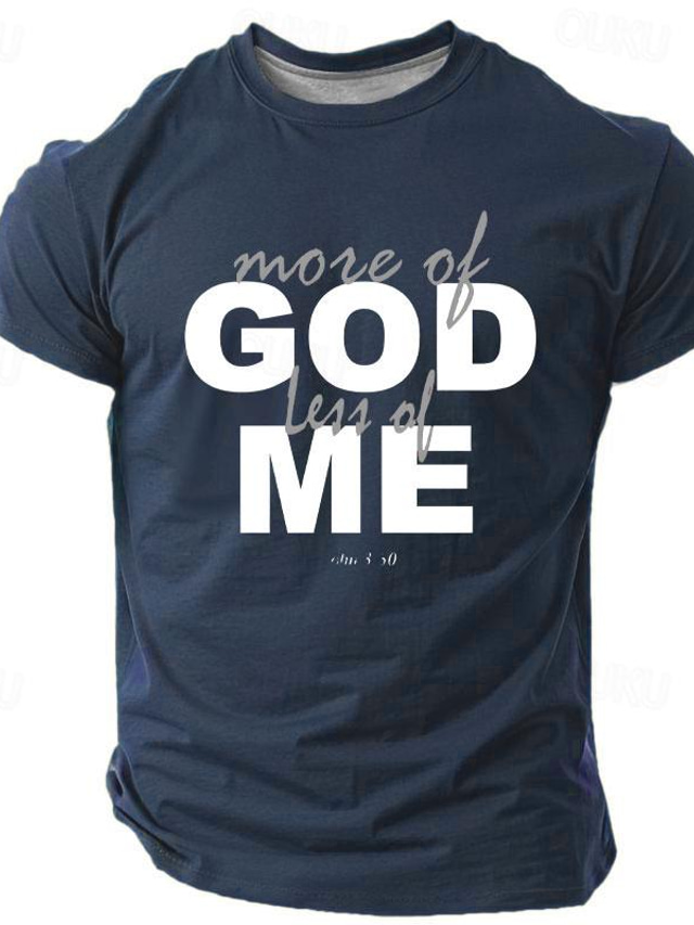  God Me Daily Designer Retro Vintage Men's 3D Print T shirt Tee Sports Outdoor Holiday Going out T shirt Black Red Navy Blue Short Sleeve Crew Neck Shirt Spring & Summer Clothing Apparel S M L