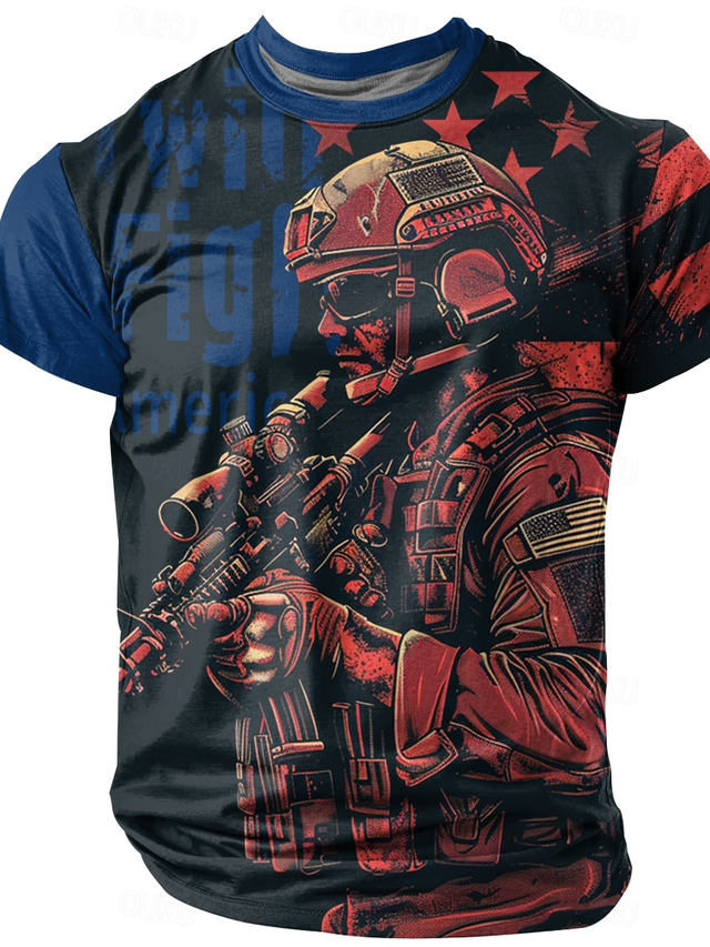 T-shirt Homme Drapeau Américain - Jour De L'Indépendance - 100% Coton - Toutes Tailles - Neuf Avec étiquettes