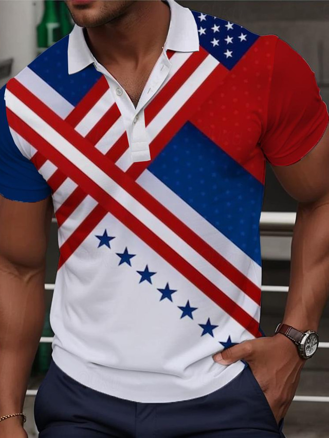 Homme Drapeau américain américain Croix Soldier T shirt 3D effet