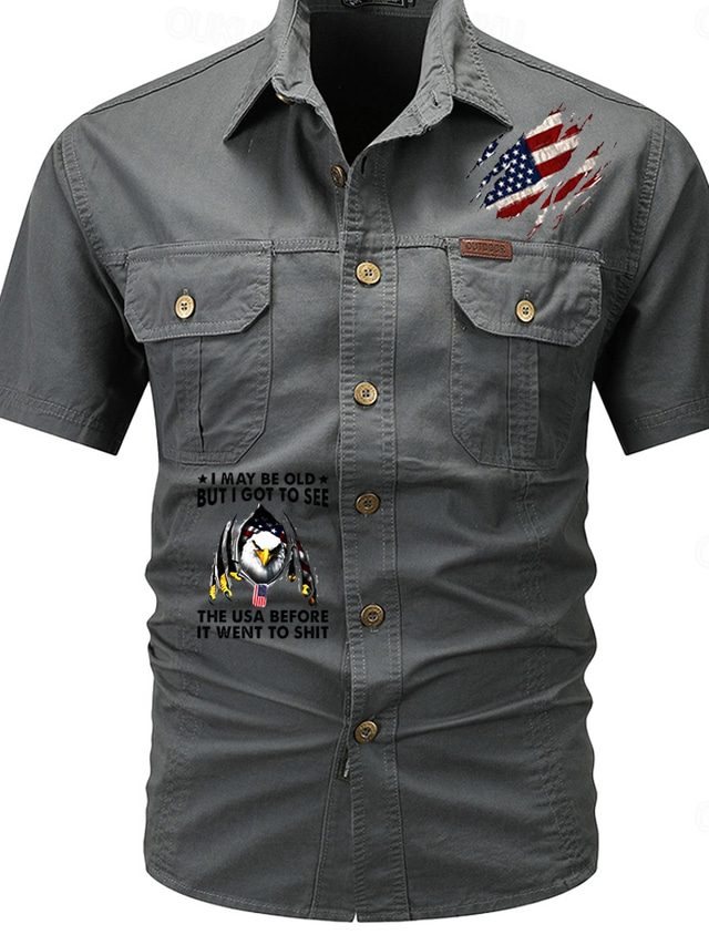 USA drapeau chemises à manches longues pour hommes USA T shirts Tees 4 juillet américain patriotique chemise quatrième de juillet chemise - France