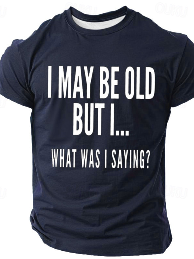  Men's Funny T shirt Short Sleeve T shirt 3D Print Crew Neck Shirt Vintage Cool Party Holiday Black Blue Gray Summer Spring Clothing Apparel S M L XL XXL XXXL