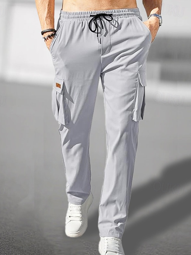 Pantalon Cargo Homme Loose à Cordon Et Taille élastique - Coupe Droite - Neuf Avec étiquettes