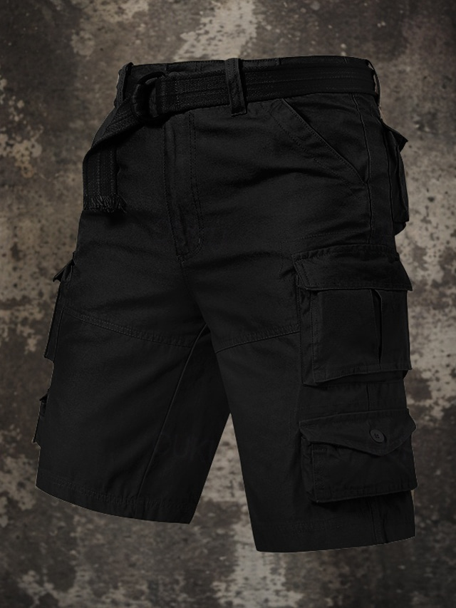Short Cargo Tactique Readymade - Taille M, Noir, Multi-poches - État Parfait