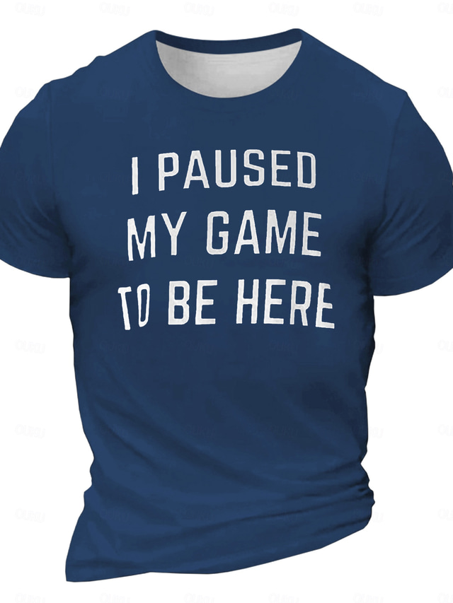  Men's Game Funny T shirt Short Sleeve T shirt 3D Print Crew Neck Shirt Vintage Cool Party Holiday Light Brown Black Red Summer Spring Clothing Apparel S M L XL XXL XXXL