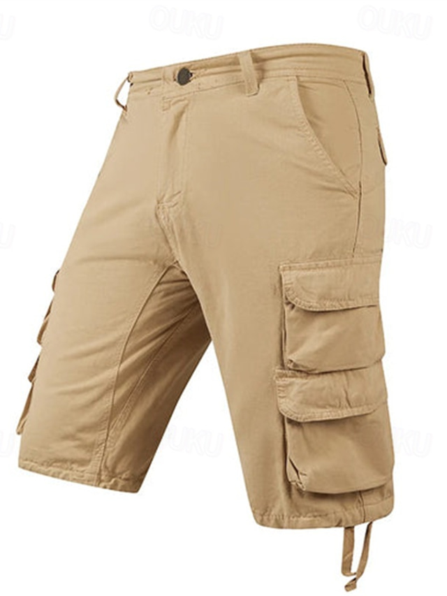 Short Cargo Classique Pour Homme - Multi-poches, Résistant, Entretien Facile - Tailles S à 4XL (idéal Travail & Bricolage)