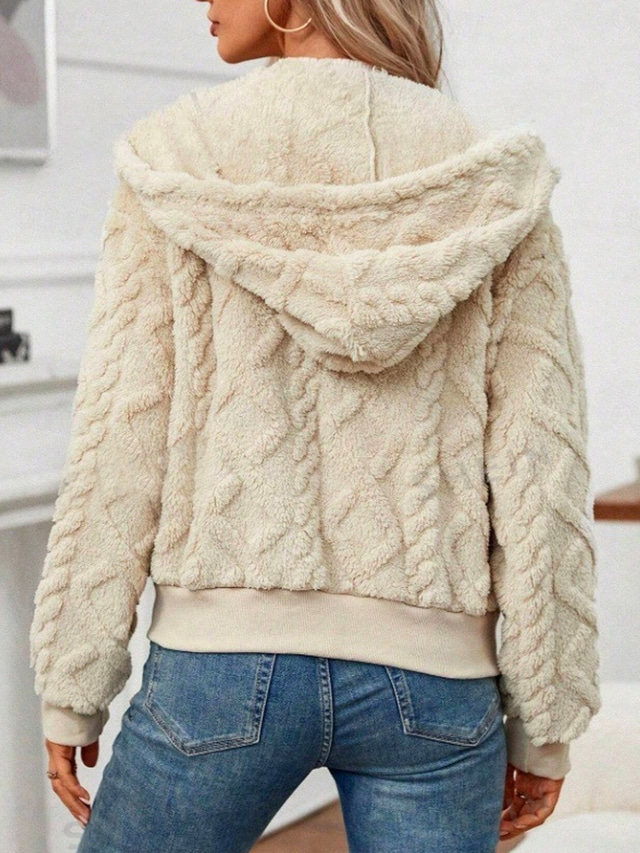 Women's Casual Jacket Warm Comfortable Casual Daily Adjustable Open