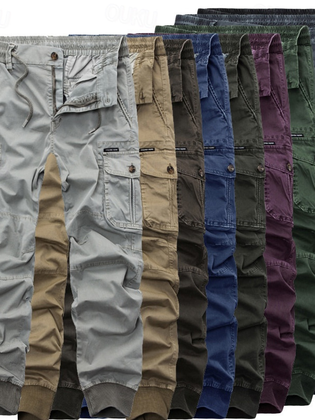 Pantalon Cargo Stretch Homme - Élastique, Multifonction Pour Travail, Randonnée Ou Détente - Avec Cordon De Serrage