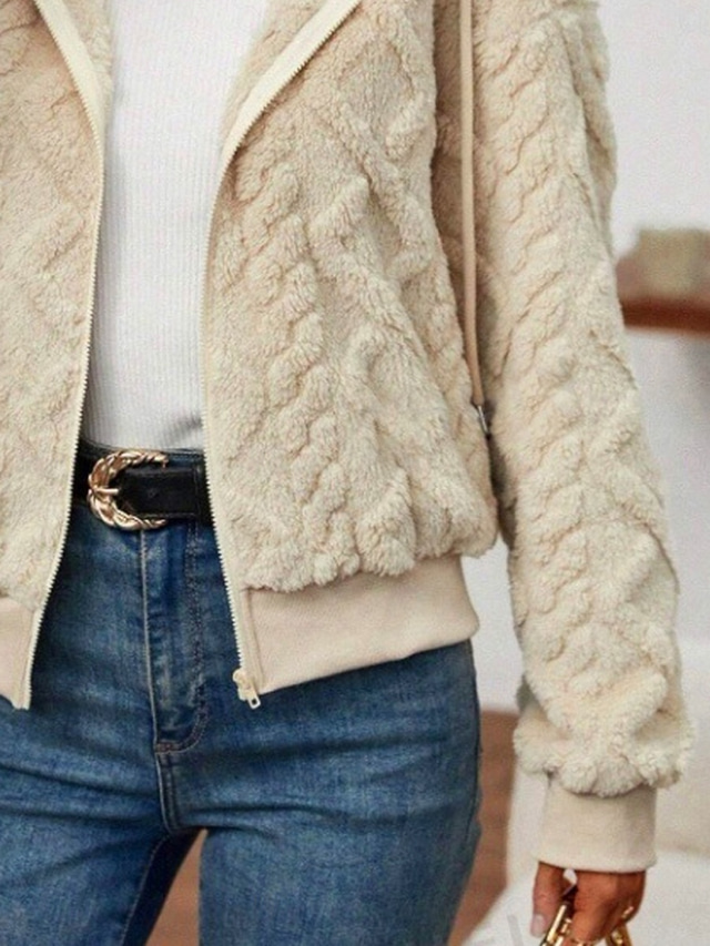 Women's Casual Jacket Warm Comfortable Casual Daily Adjustable Open