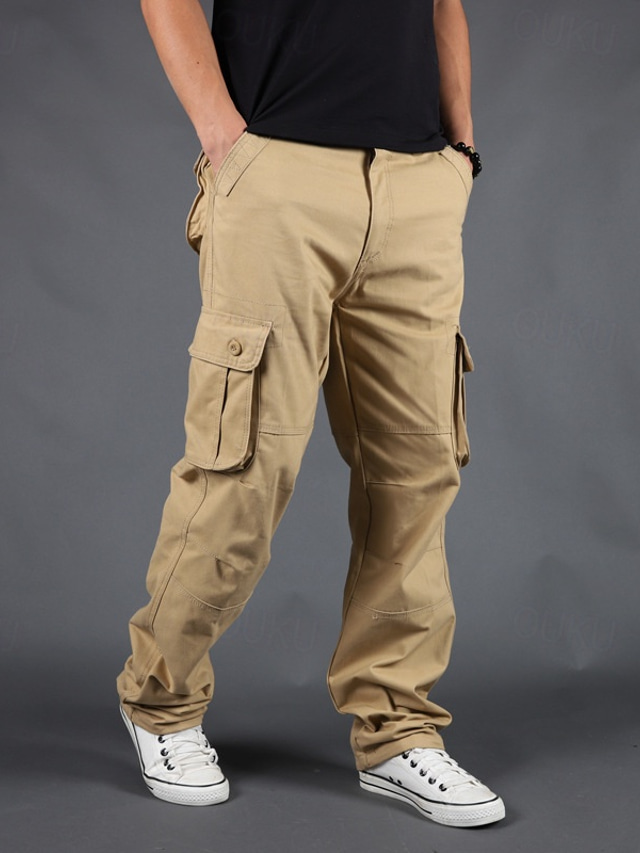 Pantalon Cargo Homme Digralne - 100% Coton - Tactique Militaire - Randonnée, Chasse - Multi-Poches