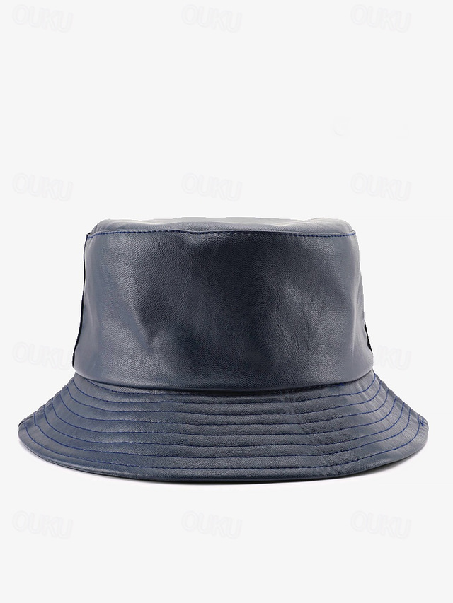  buckethatt i konstläder för kvinnor – snygg och mångsidig, tillgänglig i flera färger för en trendig look