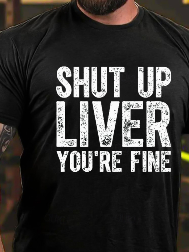  Men's Letter Printed T Shirt 100% Cotton Short Sleeve Graphic Shirt Heather Gray Black White Comfortable Tee Vacation Street Fashion Designer Clothing