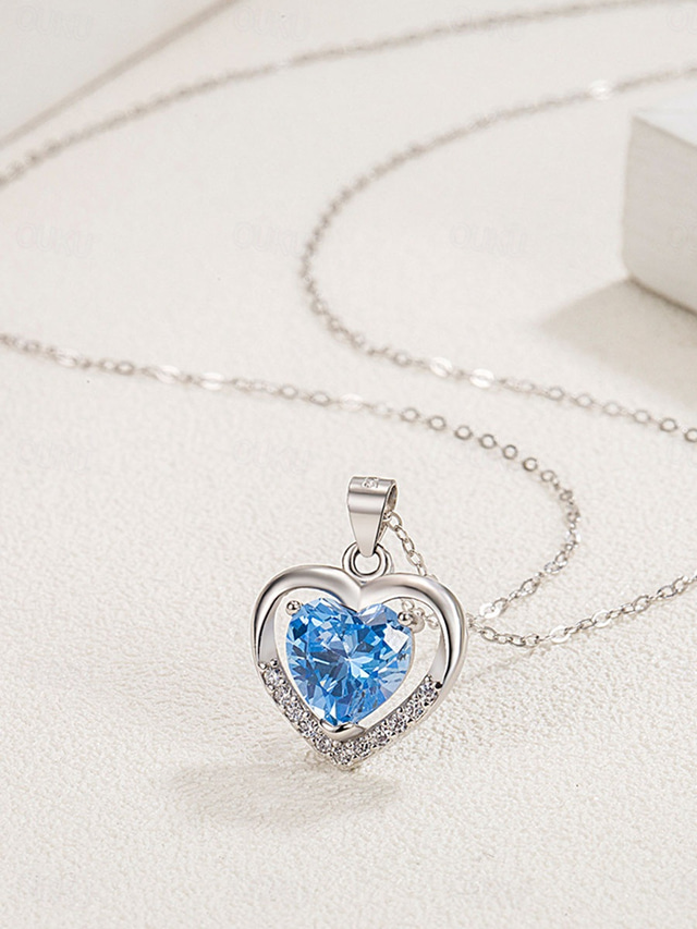  ketting titanium staal damesmode schattig klassiek hart mooie hartvormige ketting voor Valentijnsdag verjaardagscadeau