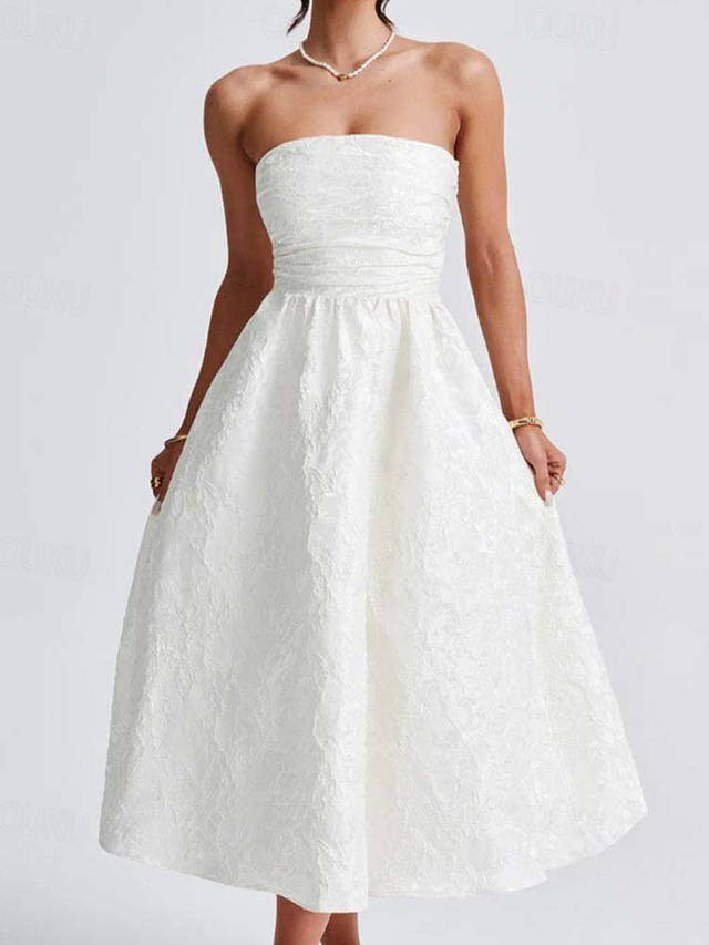  Vestidos Cocktail Jacquard Floral A-Line Sem Mangas Comprimento Tea Costas com Cadarço Com Vestido Derby de Cor Sólida Com Detalhes Franzidos Vestido de Dia da Corrida Vestido Convidada de Casamento
