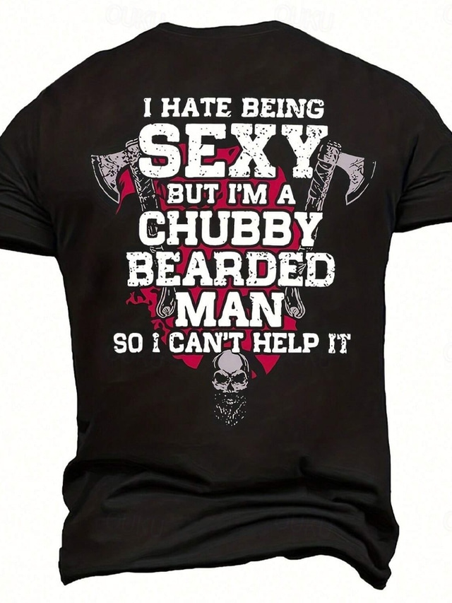  Men's Skull T Shirt Polyester Short Sleeve Graphic Shirt Black Comfortable Tee Party Street Fashion Designer Clothing