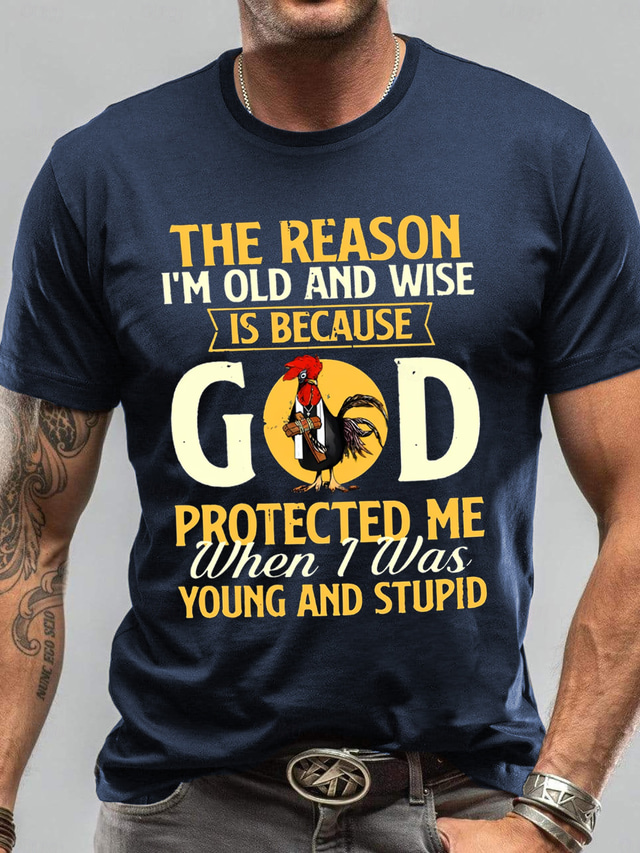  Men's Funny T Shirt Short Sleeve T shirt 3D Print Crew Neck Shirt Fashion Daily Street Daily Blue Green Gray Summer Spring Clothing Apparel S M L XL XXL XXXL