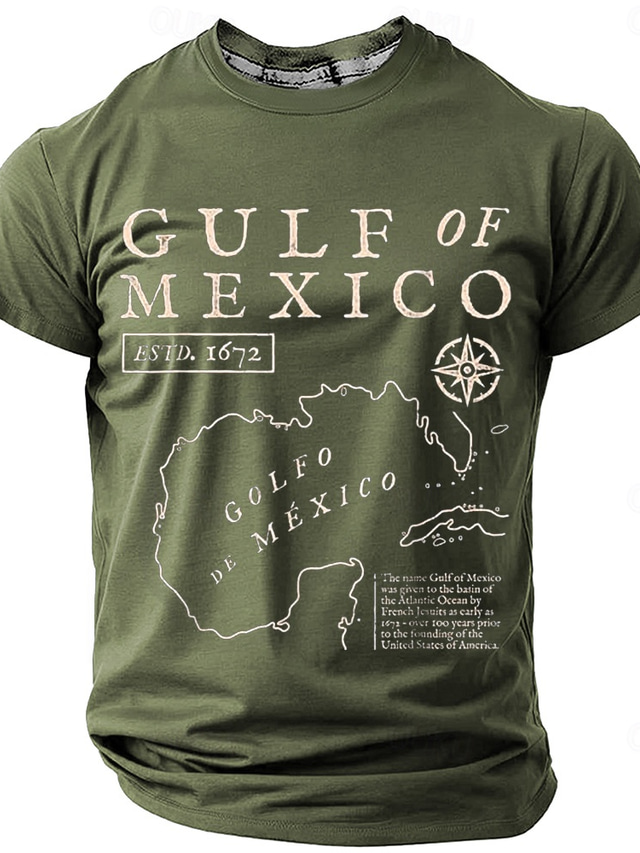  Men's Mexico Funny T Shirt Short Sleeve T shirt 3D Print Crew Neck Shirt Fashion Daily Street Daily Black Blue Green Summer Spring Clothing Apparel S M L XL XXL XXXL