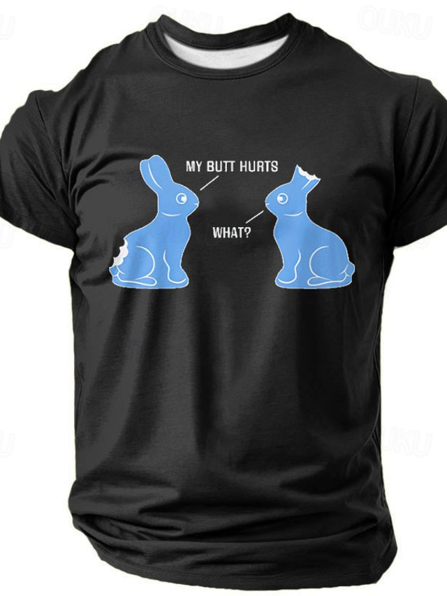 Paște Bărbați Iepure Ciocolatiu Tricou Manșon scurt Tricou Tipărire 3D Stil Nautic Cămașă Designer Casual Petrecere Concediu Negru Albastru piscină Trifoi Vară Primăvară Îmbrăcăminte S M L XL XXL XXXL