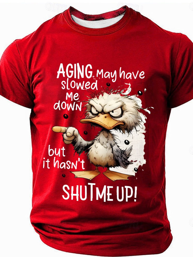  Men's Animal Funny T Shirt Short Sleeve T shirt 3D Print Crew Neck Shirt Fashion Exaggerated Daily Party Street Casual Black Red Blue Summer Spring Clothing Apparel S M L XL XXL XXXL