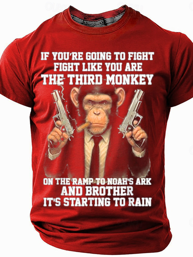  Men's Funny Slang T Shirt Short Sleeve T shirt 3D Print Crew Neck Round Neck Shirt Fashion Daily Basic Street Casual Daily Black Red Blue Summer Spring Clothing Apparel S M L XL XXL XXXL