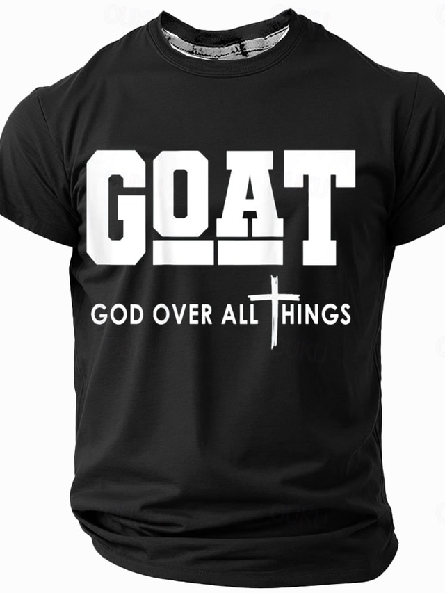  Easter Men's Funny GOD T Shirt Short Sleeve T shirt 3D Print Crew Neck Shirt Fashion Daily Casual Street Casual Daily Black Red Blue Summer Spring All Seasons Clothing Apparel S M L XL XXL XXXL