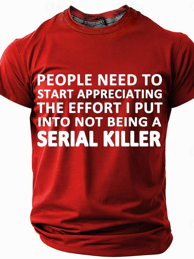  Men's Offensive Sarcasm T Shirt Short Sleeve T shirt 3D Print Crew Neck Shirt Fashion Daily Basic Street Casual Daily Black Red Blue Summer Spring All Seasons Clothing Apparel S M L XL XXL XXXL