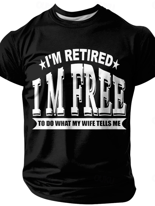 Men's Retired T Shirt Short Sleeve T shirt 3D Print Crew Neck Shirt Fashion Daily Street Casual Daily Black Red Blue Summer Spring All Seasons Clothing Apparel S M L XL XXL XXXL