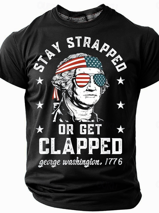  Men's American US Flag T Shirt Short Sleeve T shirt 3D Print Crew Neck Round Neck Shirt Daily Military Street Casual Daily Black Blue Green Summer Spring All Seasons Clothing Apparel S M L XL XXL XXXL