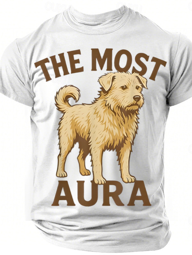  King Charles Alpha Dog Men's Animal T Shirt Short Sleeve T shirt 3D Print Crew Neck Shirt Fashion Daily Basic Street Casual Daily Black Green Summer Spring All Seasons Clothing Apparel
