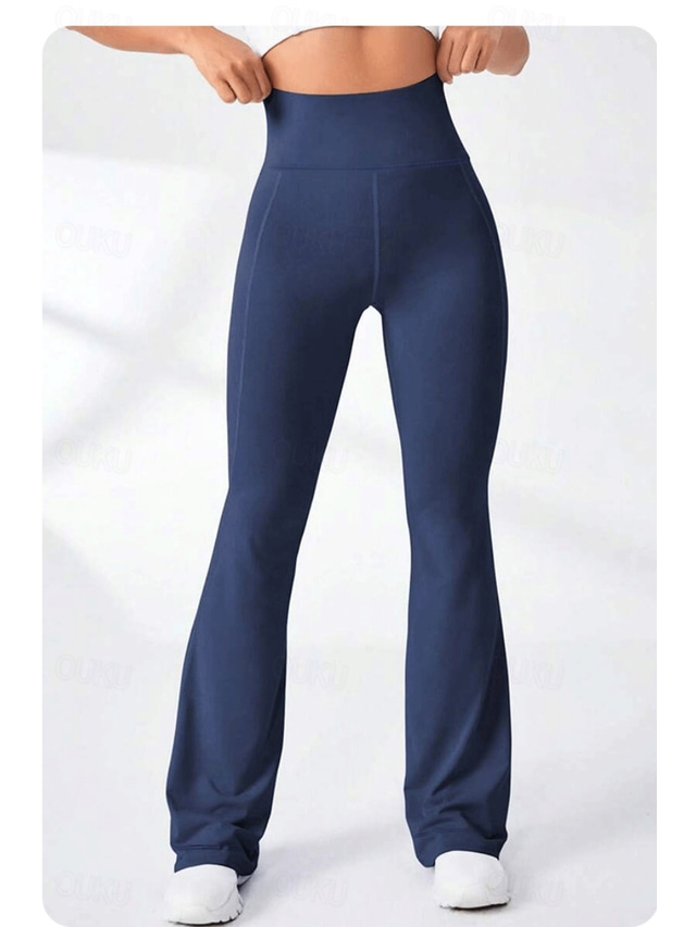  Women's Leggings Solid Color Chinos Vacation Streetwear Casual Long High Waist Plain Comfy Soft Comfortable Stretchy Outdoor Yoga Street Black Blue Summer Slim Fit