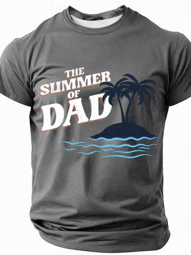  Men's Funny Slang Father T Shirt Short Sleeve T shirt 3D Print Crew Neck Shirt Fashion Daily Basic Street Casual Daily Red Blue Green Summer Spring Clothing Apparel S M L XL XXL XXXL