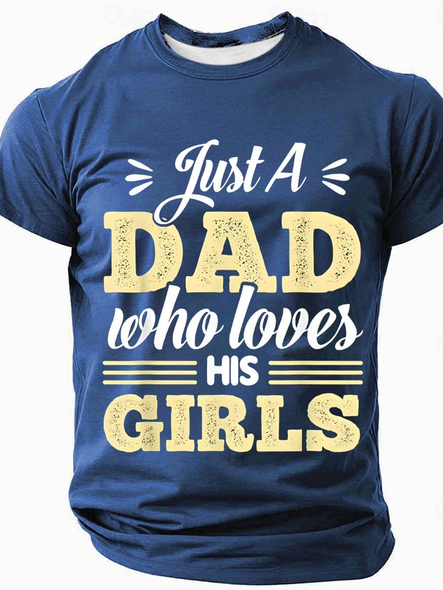  Men's Funny Slang Father T Shirt Short Sleeve T shirt 3D Print Crew Neck Shirt Fashion Daily Basic Street Casual Daily Black Red Blue Summer Spring All Seasons Clothing Apparel S M L XL XXL XXXL