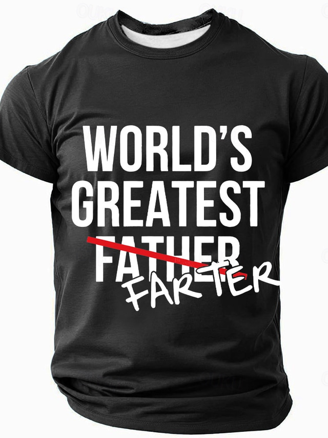  Homme Argot drôle père T-shirt Manche Courte T-shirt Impression 3D Col ras du cou Chemise Mode Quotidien Basique Rue Occasionnel Quotidien Noir Rouge Bleu Été Printemps Vêtement Tenue S M L XL XXL