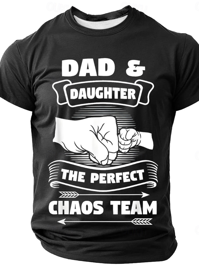  Men's Funny Slang Father T Shirt Short Sleeve T shirt 3D Print Crew Neck Shirt Fashion Daily Basic Street Casual Daily Black Red Blue Summer Spring All Seasons Clothing Apparel S M L XL XXL XXXL