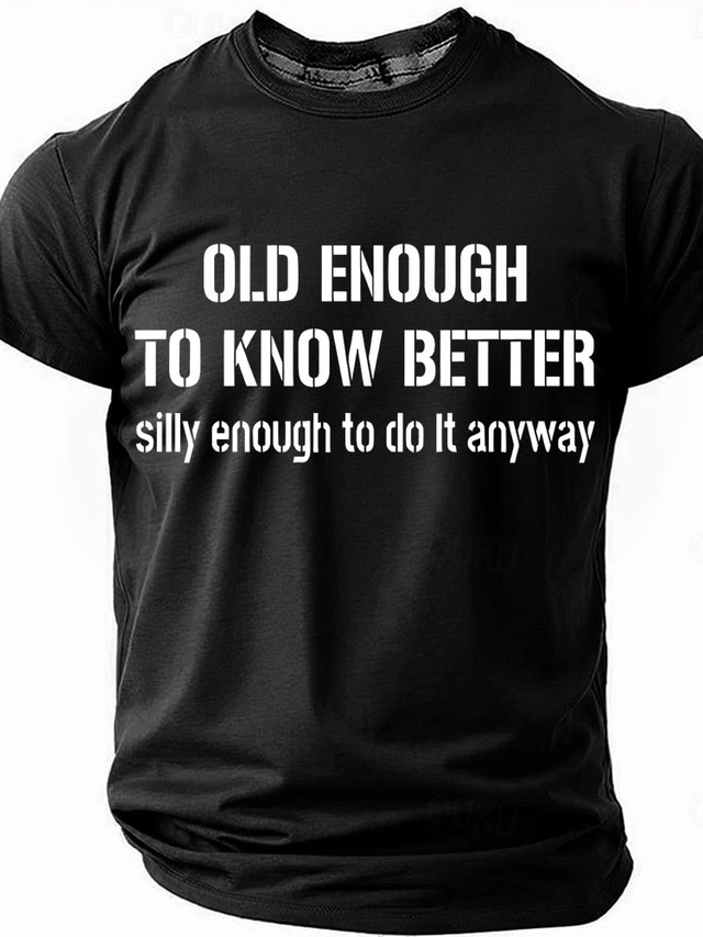  Men's Old Man T Shirt Short Sleeve T shirt 3D Print Crew Neck Shirt Fashion Daily Basic Street Casual Daily Black Red Blue Summer Spring Clothing Apparel S M L XL XXL XXXL