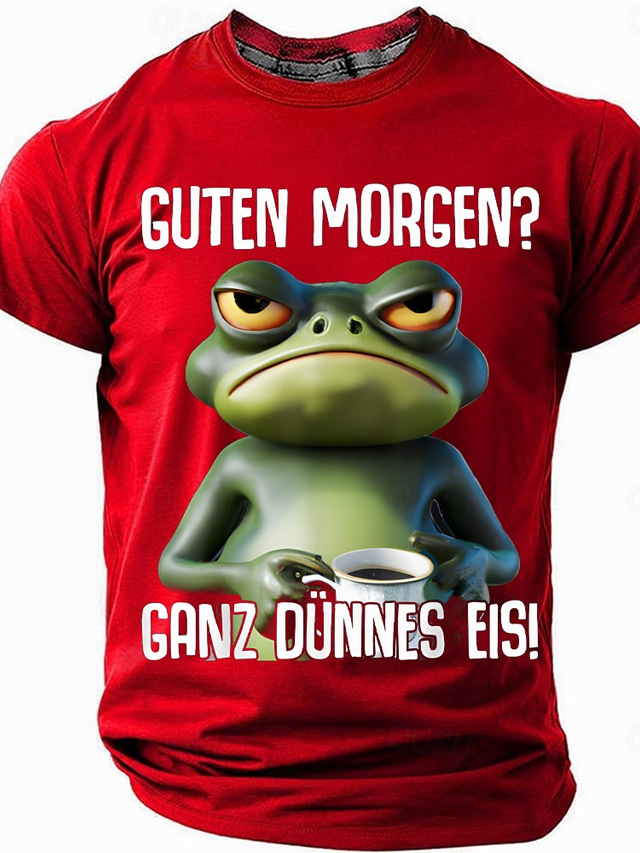  Men's Funny Slang German T Shirt Short Sleeve T shirt 3D Print Crew Neck Shirt Fashion Daily Basic Street Casual Daily Black Red Blue Summer Spring All Seasons Clothing Apparel S M L XL XXL XXXL