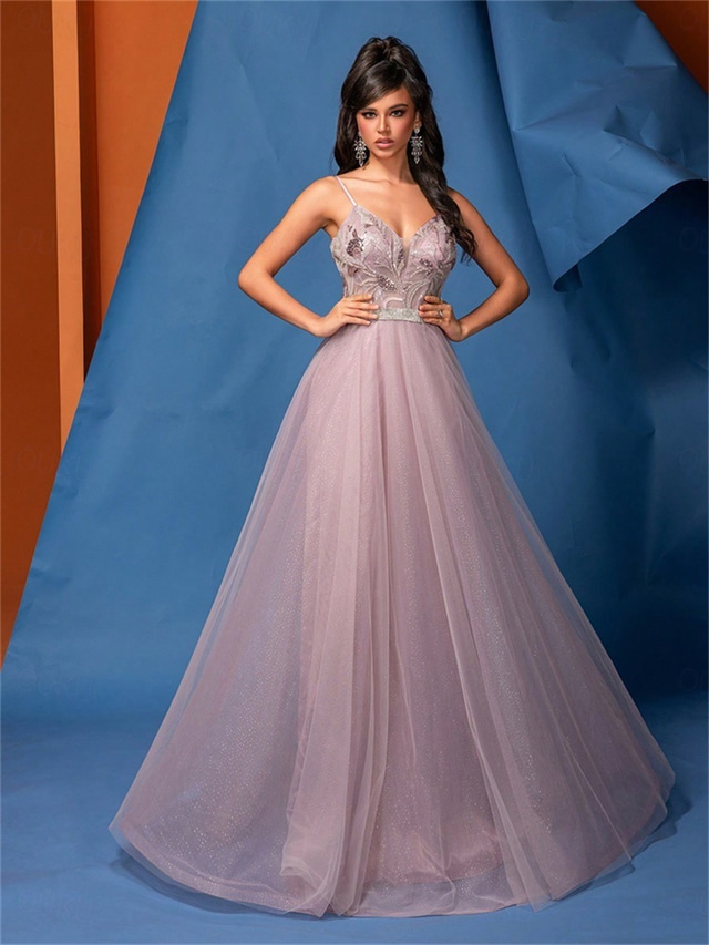  A-Line Quinceanera Dresses Elegant Dress Formal Wedding Floor Length Sleeveless Spaghetti Strap Tulle Backless with Pleats 2025