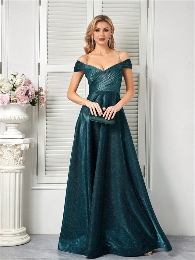  A-Line Quinceanera Dresses Elegant Dress Formal Wedding Floor Length Sleeveless Spaghetti Strap Polyester V Back with Pleats 2025