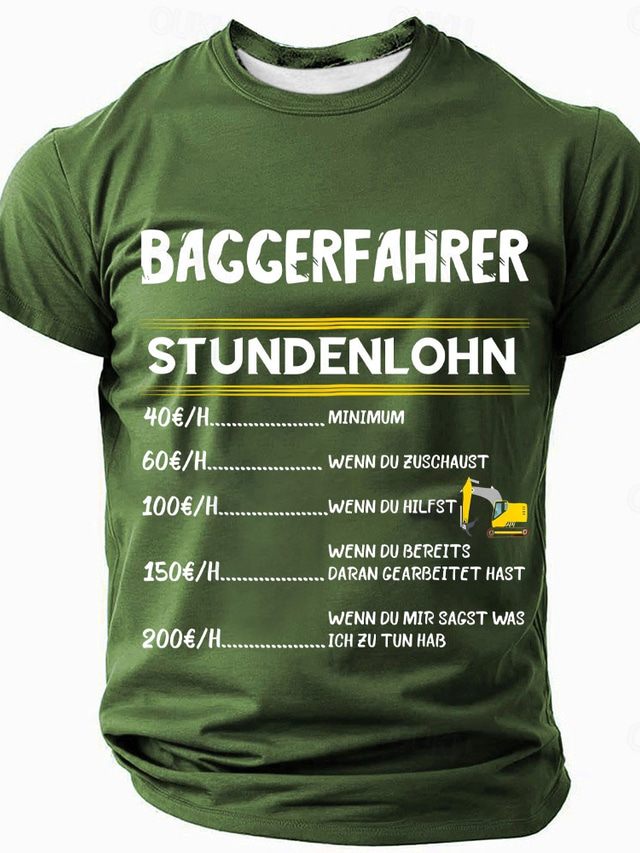  Men's Funny German T Shirt Short Sleeve T shirt 3D Print Crew Neck Shirt Fashion Daily Basic Street Casual Daily Black Red Blue Summer Spring All Seasons Clothing Apparel S M L XL XXL XXXL