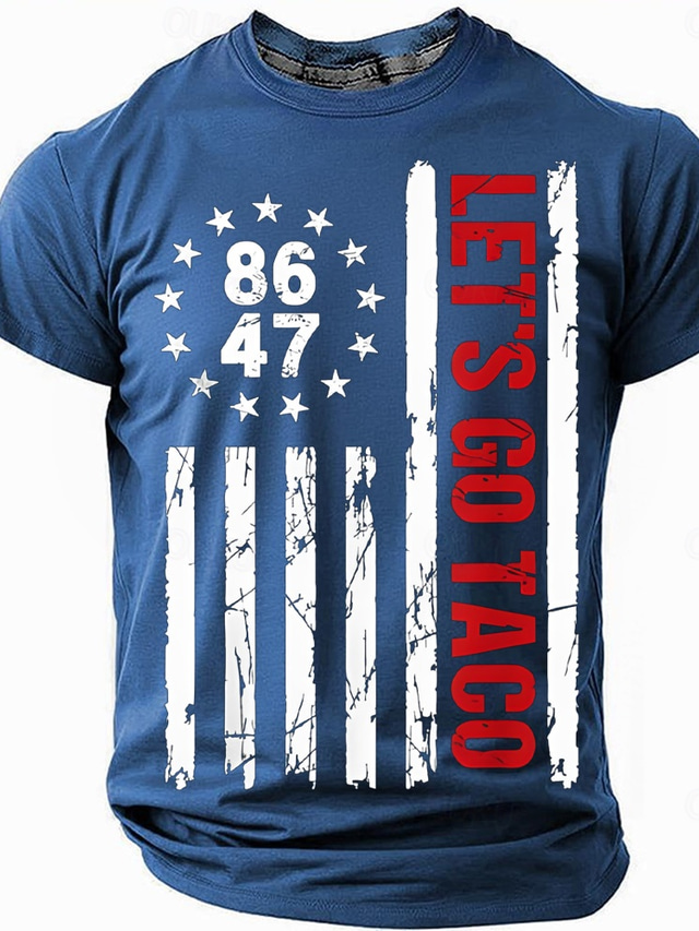  Patriotic T Shirts For Men American US Flag T Shirt Short Sleeve T shirt 3D Print Crew Neck Round Neck Shirt Fashion Daily Basic Street Casual Daily Black Gray Summer Spring All Seasons Clothing