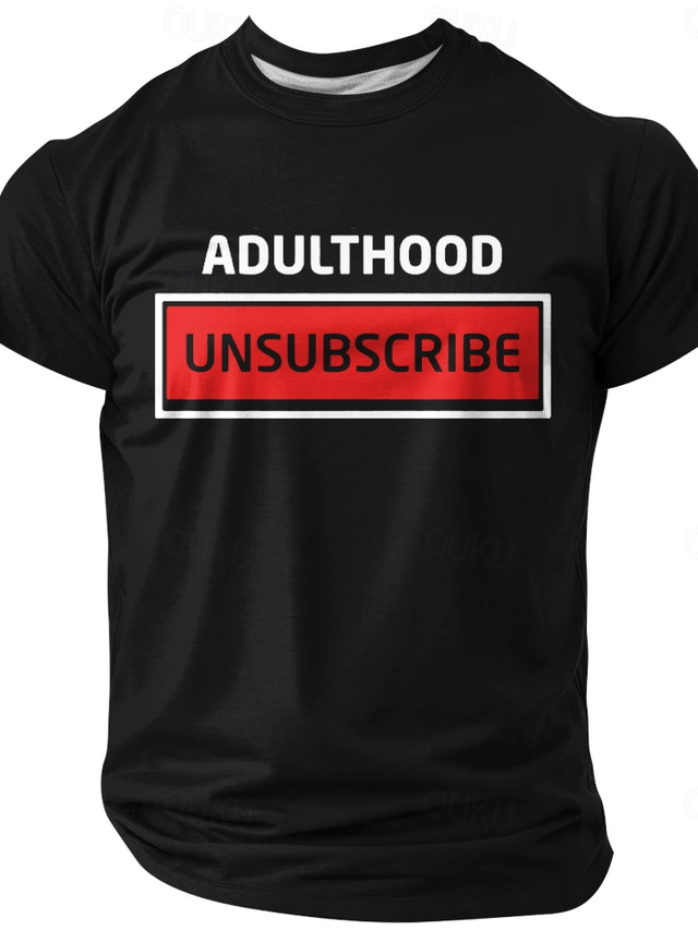  Men's Funny Slang T Shirt Short Sleeve T shirt 3D Print Crew Neck Shirt Fashion Daily Basic Street Casual Daily Black Red Blue Summer Spring All Seasons Clothing Apparel S M L XL XXL XXXL