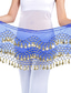 preiswerte Bauchtanzkleidung-Bauchtanz-Hüftschal mit Münzen-Pailletten-Frauen-Trainings-Chiffon / Ballsaal-Goldmünzgürtel