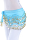 preiswerte Bauchtanzkleidung-Bauchtanz-Hüftschal mit Münzen-Pailletten-Frauen-Trainings-Chiffon / Ballsaal-Goldmünzgürtel